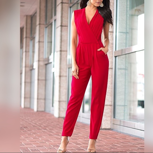 venus red jumpsuit